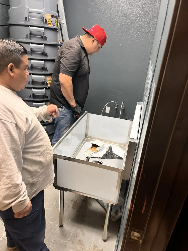 Commercial plumbing and sink installation in New Bern